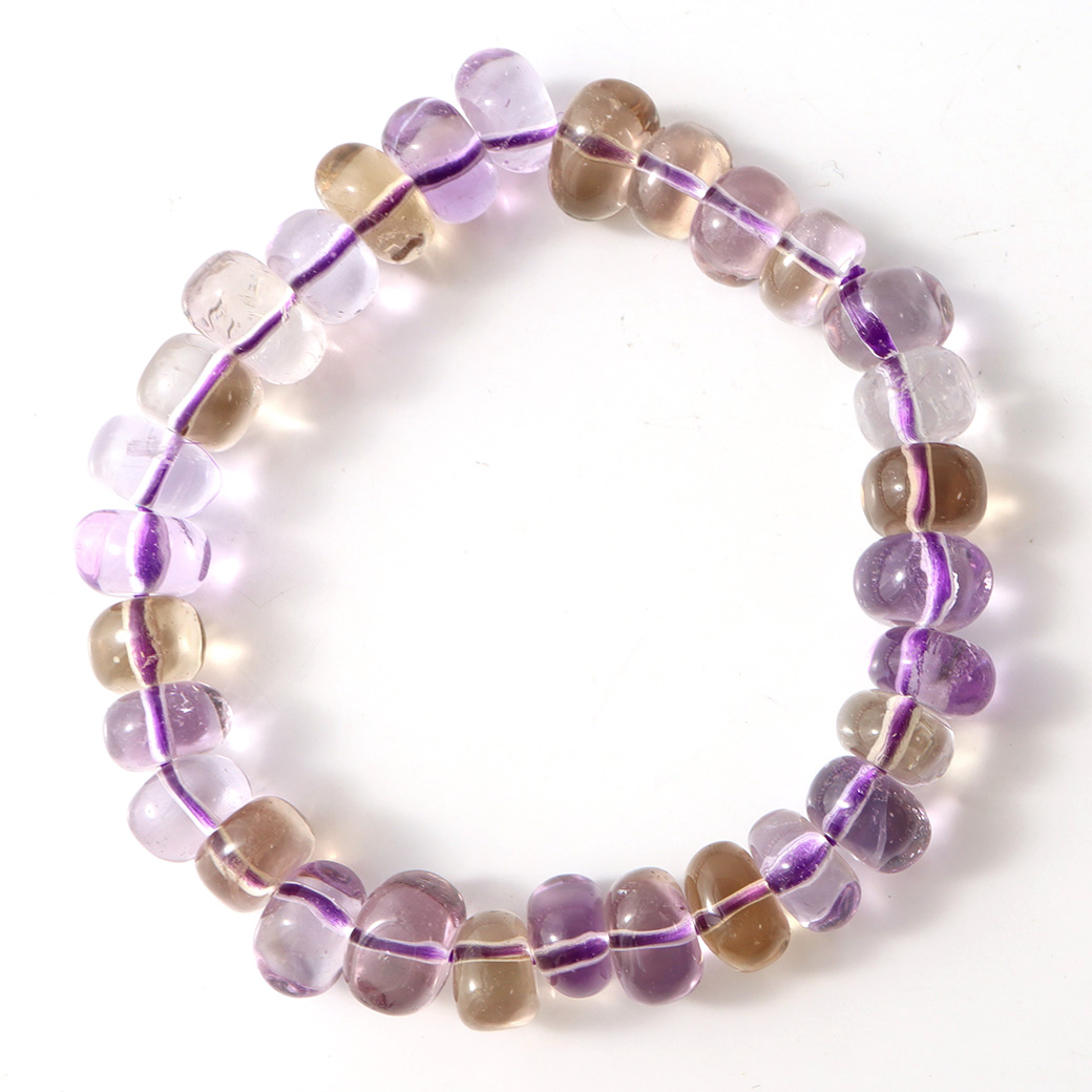アメトリン ブレスレット 不定形ビーズ 天然石 1点もの