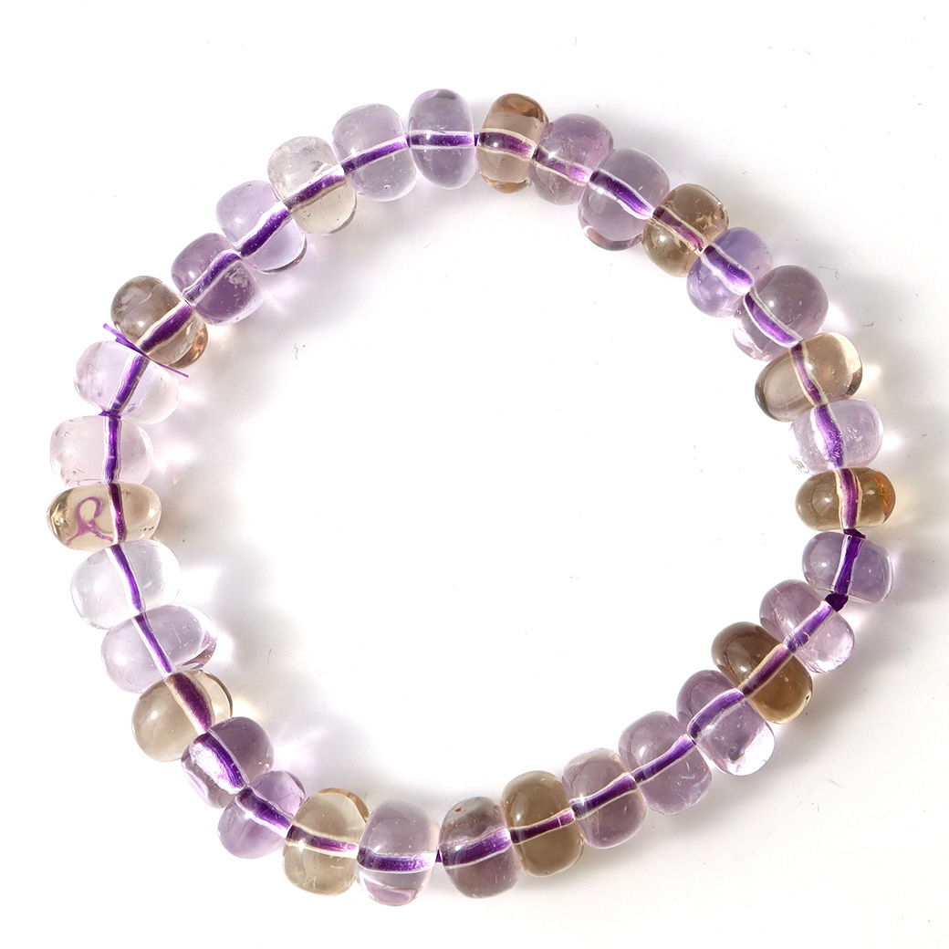 アメトリン ブレスレット 不定形ビーズ 天然石 1点もの
