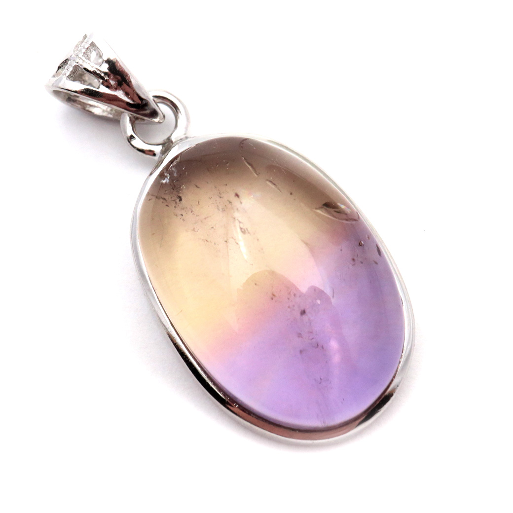 アメトリン 紫黄水晶 ネックレス 天然石 ペンダント Silver925 パワーストーン 1点物