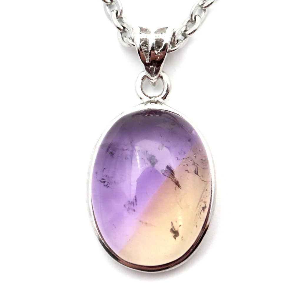 アメトリン 紫黄水晶 ネックレス 天然石 ペンダント Silver925 パワーストーン 1点物