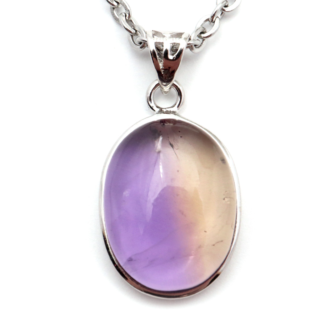 アメトリン 紫黄水晶 ネックレス 天然石 ペンダント Silver925 パワーストーン 1点物