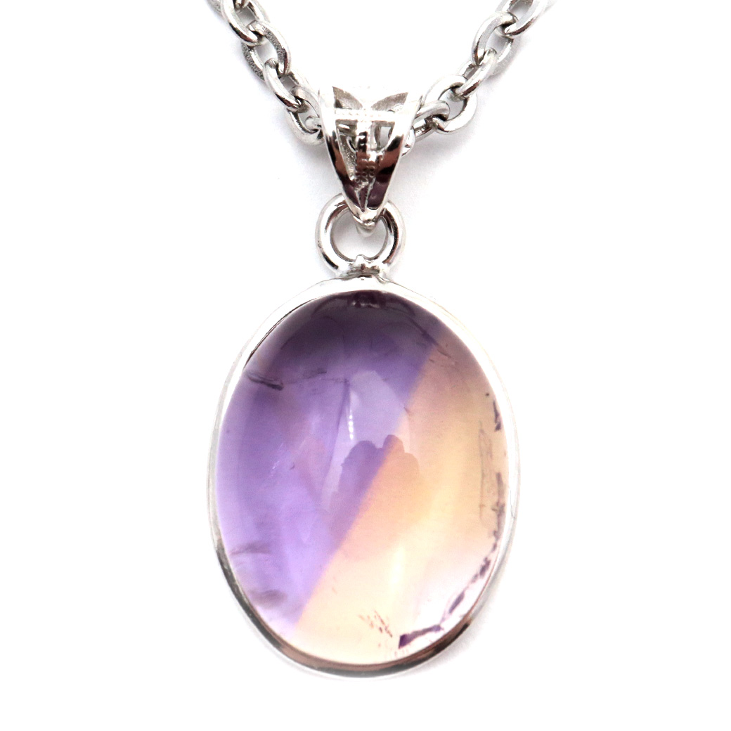 アメトリン 紫黄水晶 ネックレス 天然石 ペンダント Silver925 パワーストーン 1点物