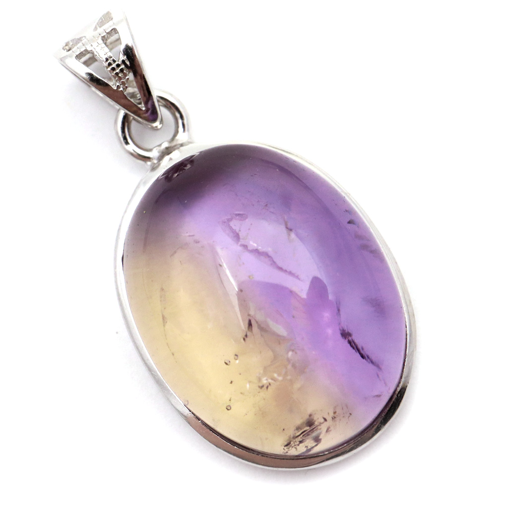 アメトリン 紫黄水晶 ネックレス 天然石 ペンダント Silver925 パワーストーン 1点物