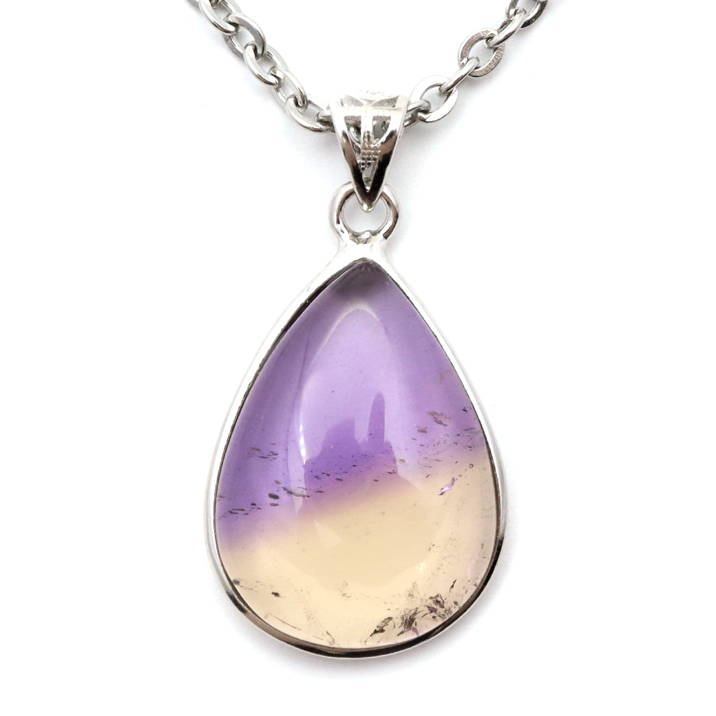 アメトリン 紫黄水晶 ネックレス 天然石 ペンダント Silver925 パワーストーン 1点物