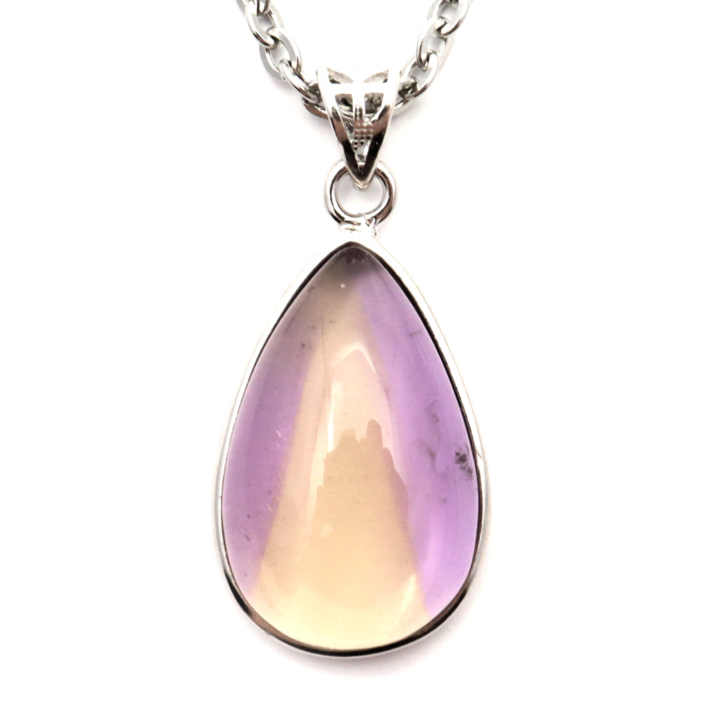 アメトリン 紫黄水晶 ネックレス 天然石 ペンダント Silver925 パワーストーン 1点物