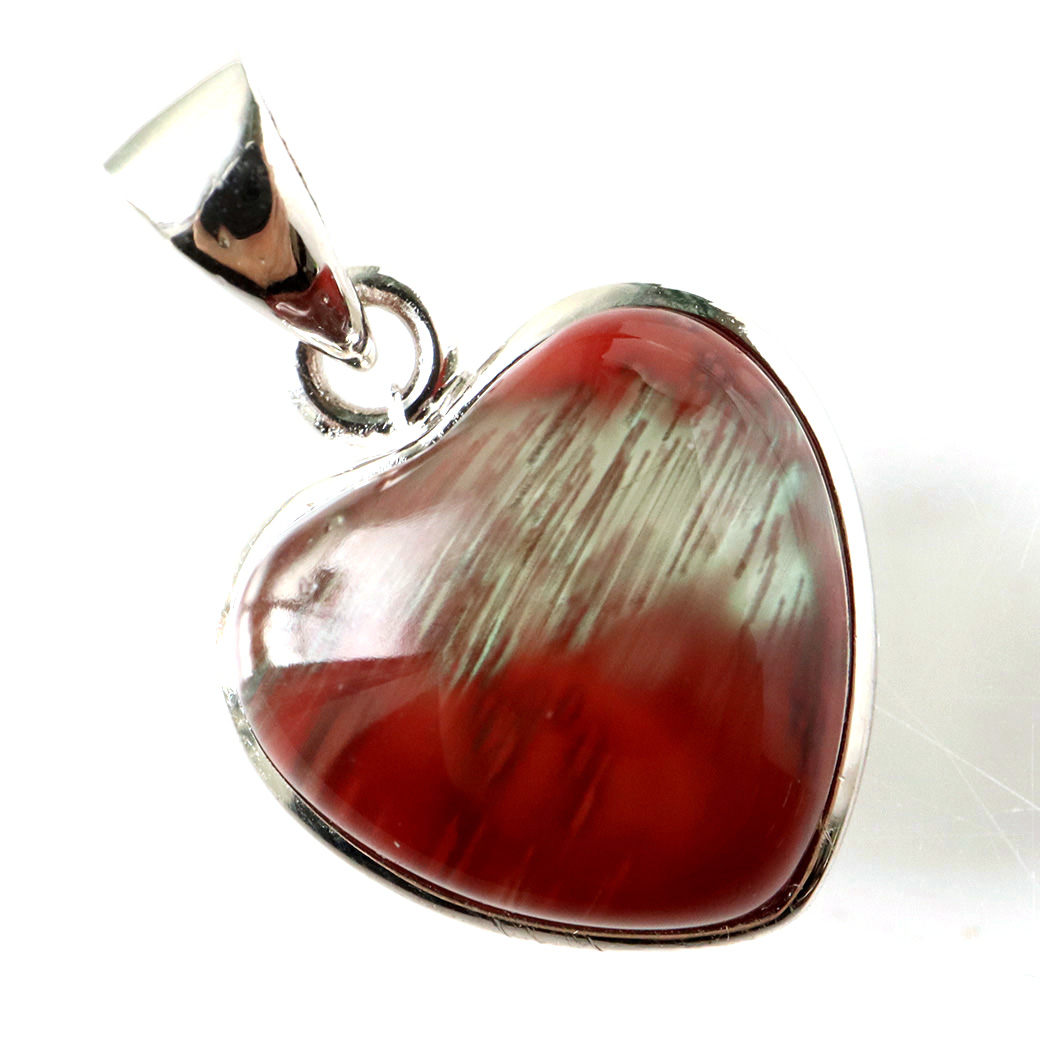 アンデシン ペンダント 希少 ハート型 Silver925 1点物 天然石