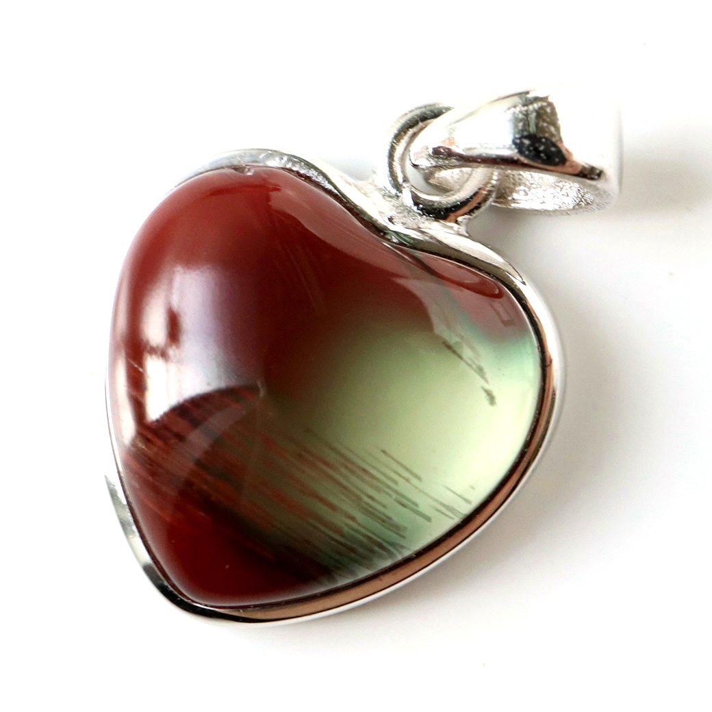 アンデシン ペンダント 希少 ハート型 Silver925 1点物 天然石