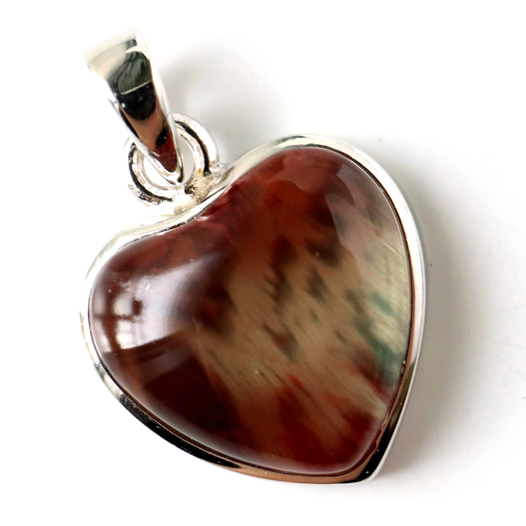 アンデシン ペンダント 希少 ハート型 Silver925 1点物 天然石