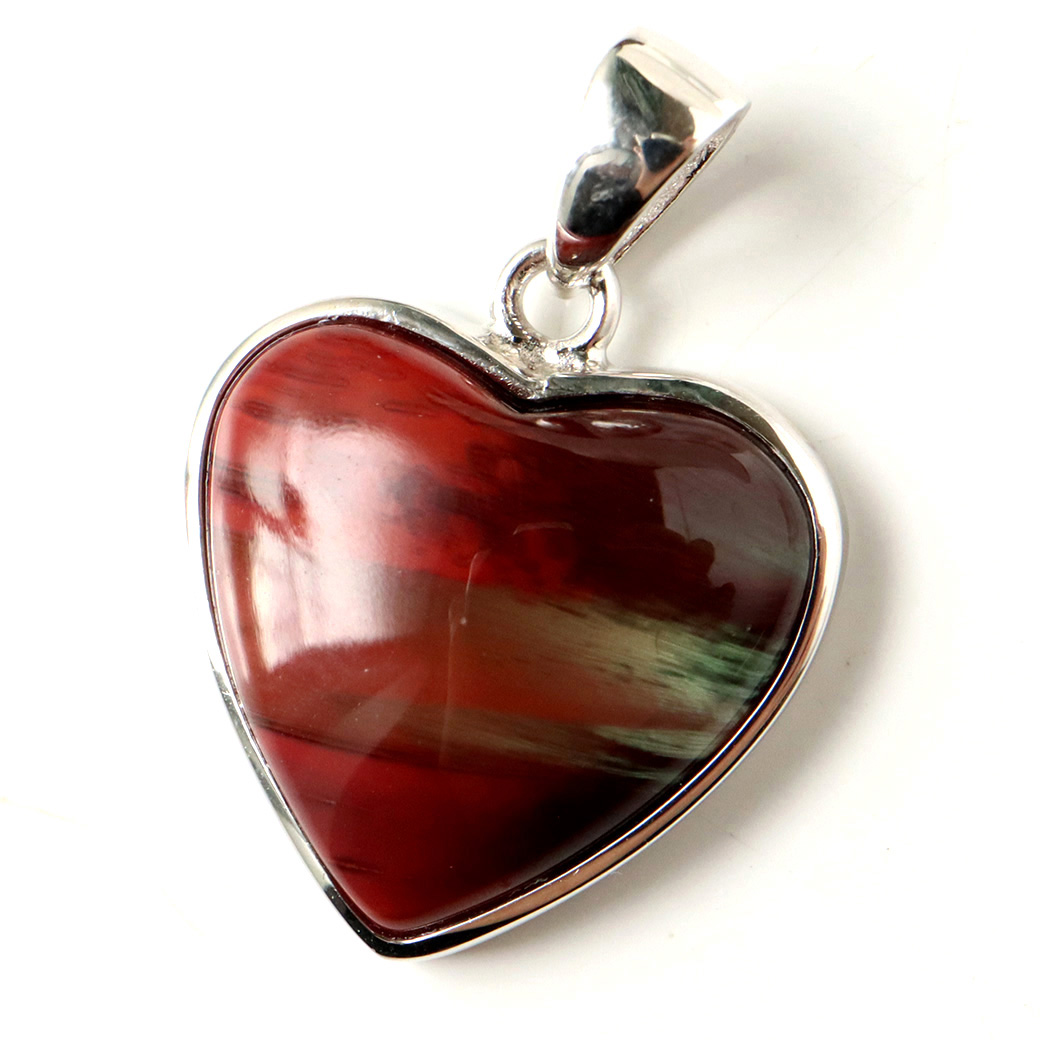 アンデシン ペンダント 希少 ハート型 Silver925 1点物 天然石