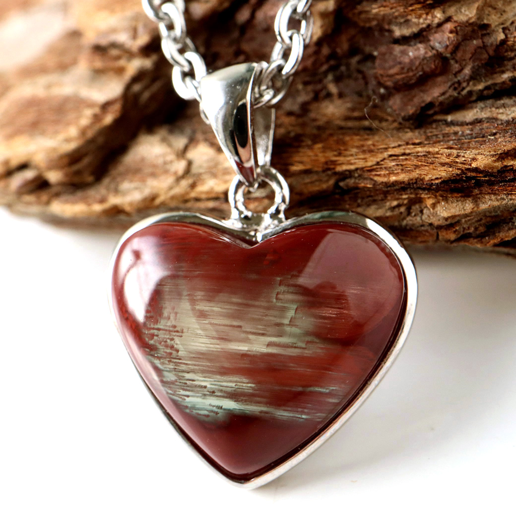 アンデシン ペンダント 希少 ハート型 Silver925 1点物 天然石