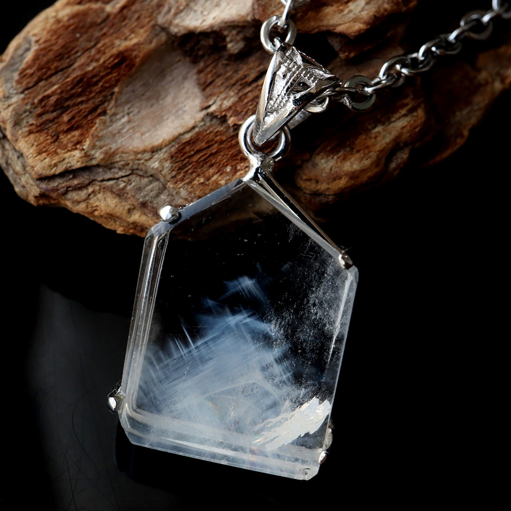 エンジェルラダー クォーツ ペンダント Silver925 天然石 1点物 希少 レア