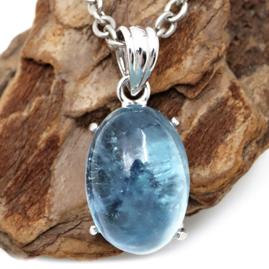 アクアマリン ペンダント 天然石 ネックレス 高品質 Silver925 1点物 3月 誕生石 藍柱石 ベリル