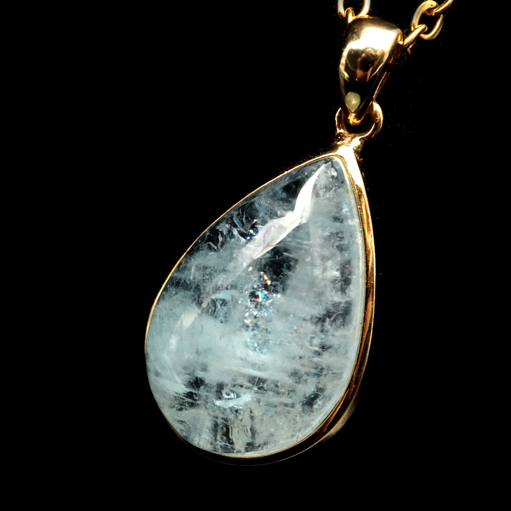 アクアマリン ペンダント 天然石 ネックレス AAA Silver925 1点物 3月 誕生石 藍柱石 パワーストーン ベリル 母の日