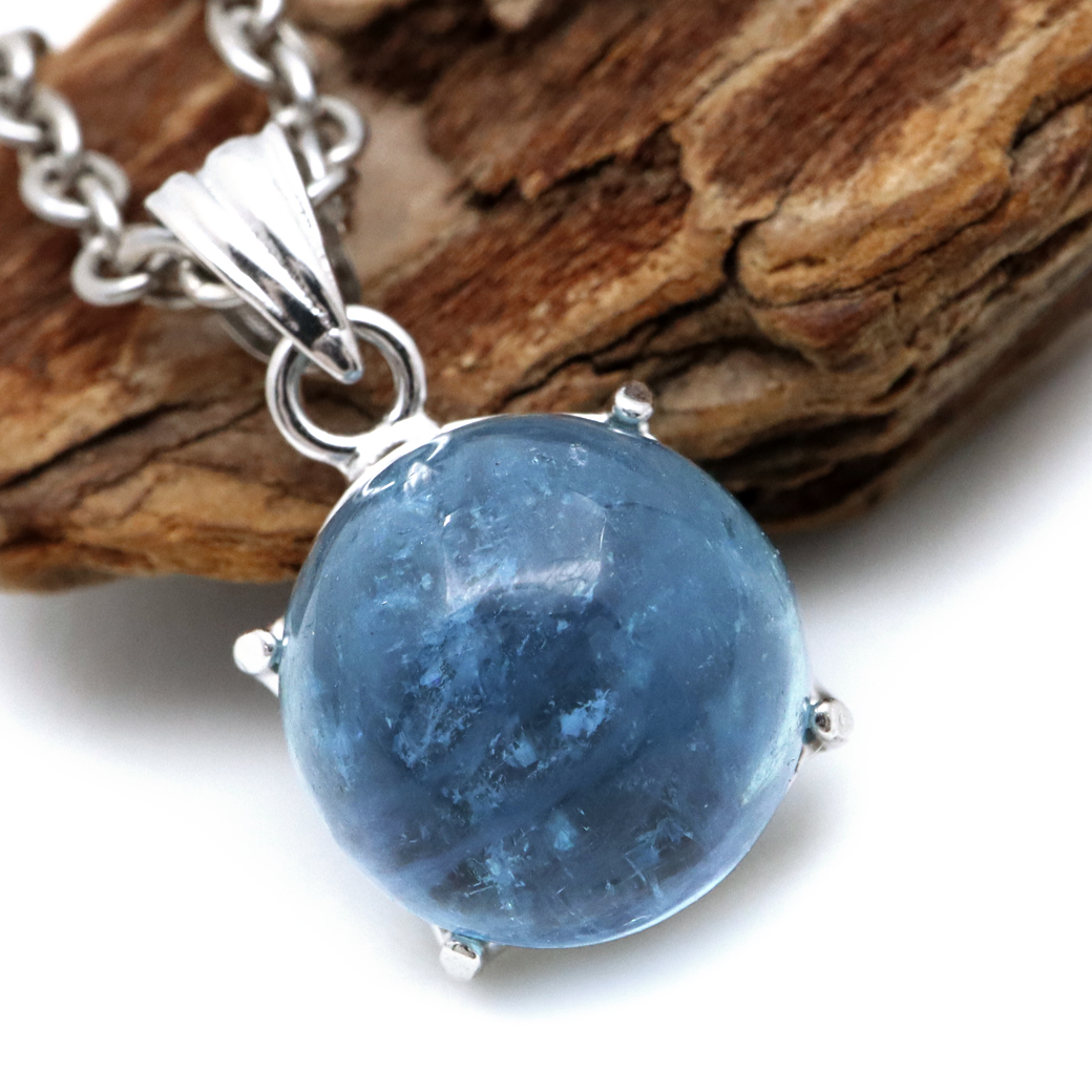 アクアマリン ペンダント 天然石 ネックレス 高品質 Silver925 1点物 3月 誕生石 藍柱石 ベリル