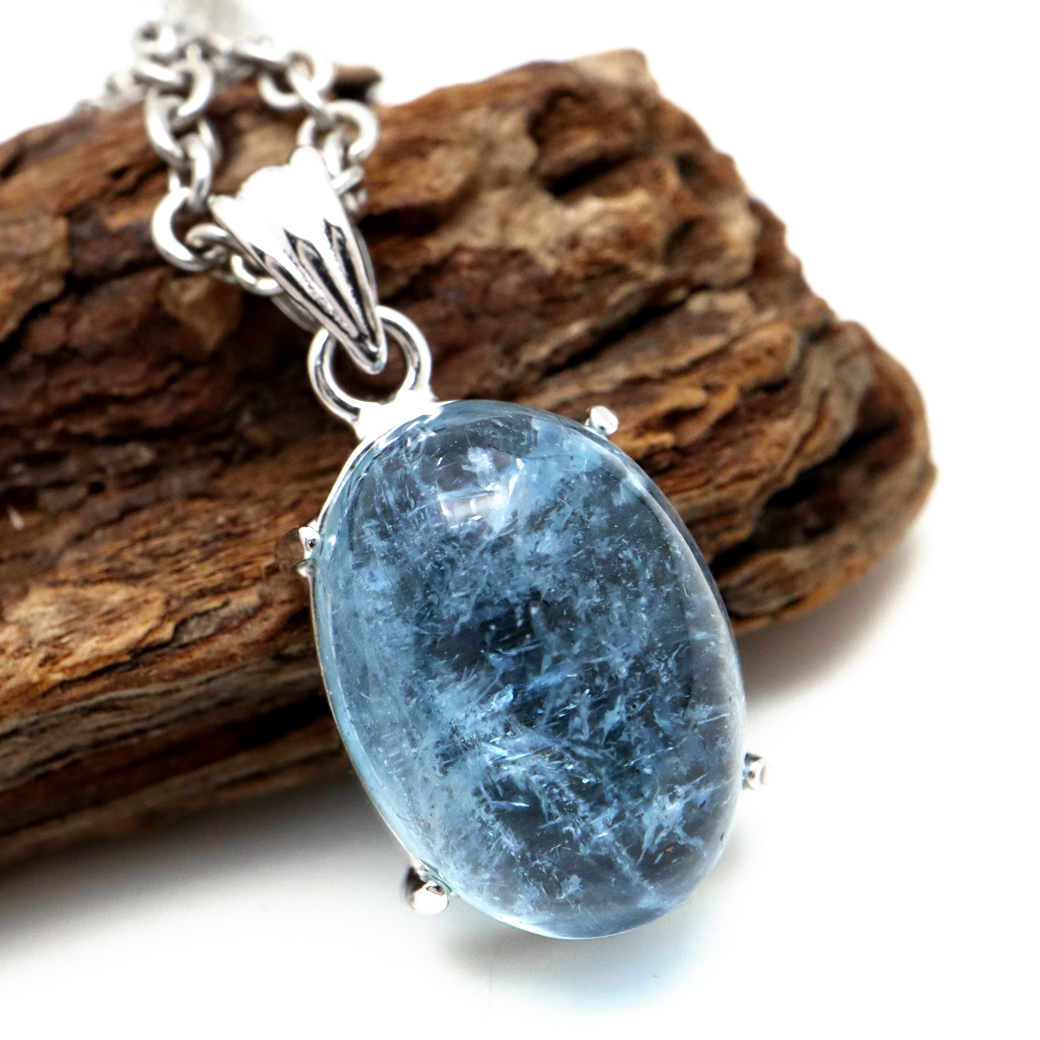 アクアマリン ペンダント 天然石 ネックレス 高品質 Silver925 1点物 3月 誕生石 藍柱石 ベリル