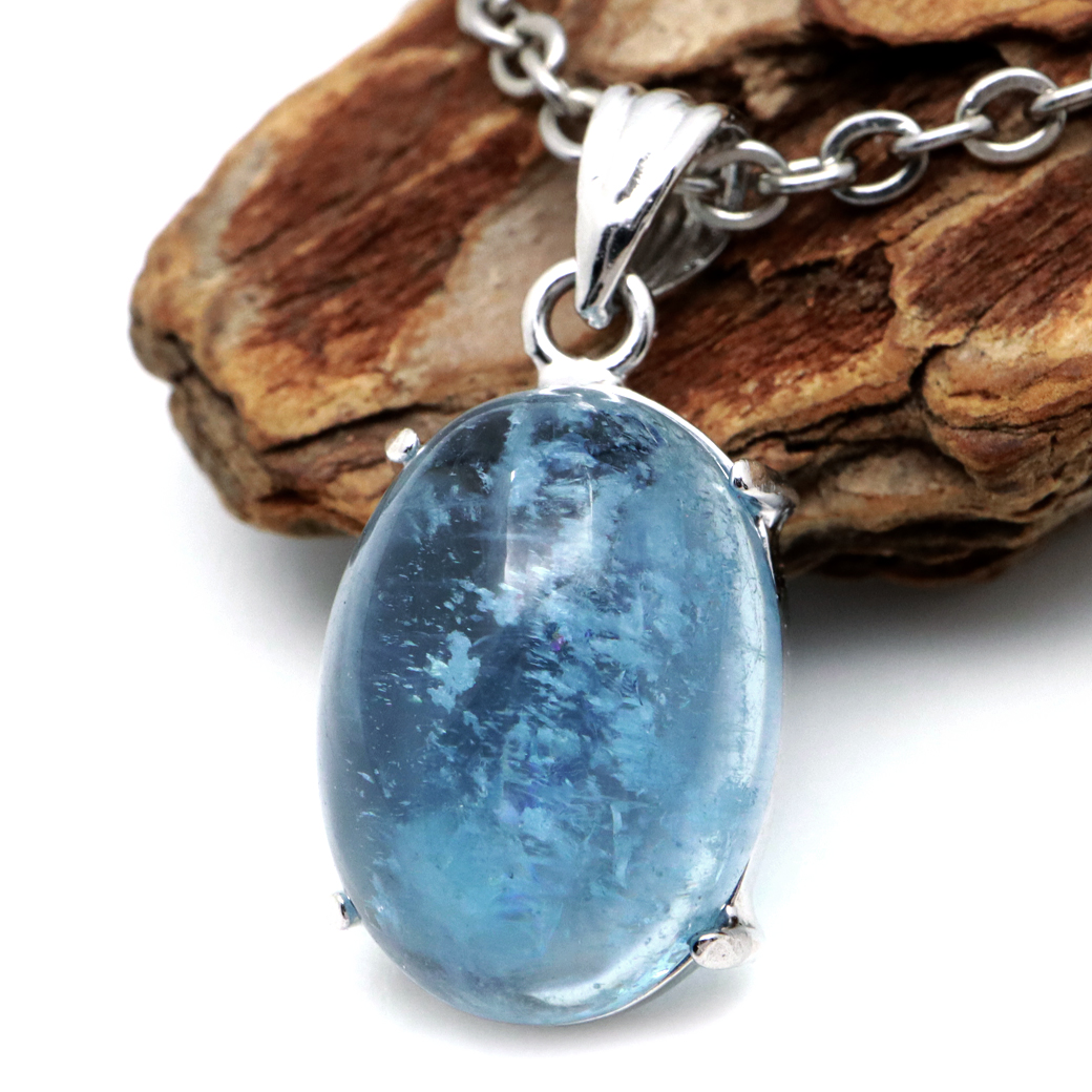 アクアマリン ペンダント 天然石 ネックレス 高品質 Silver925 1点物 3月 誕生石 藍柱石 ベリル