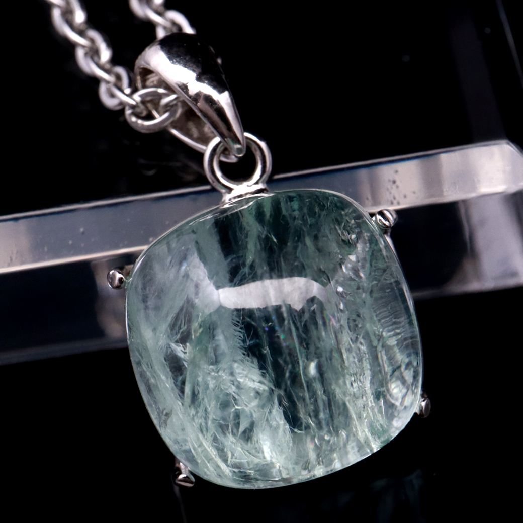 アクアマリン ペンダント 天然石 ネックレス AAA アフガニスタン産 Silver925 1点物 3月 誕生石 藍柱石 ベリル