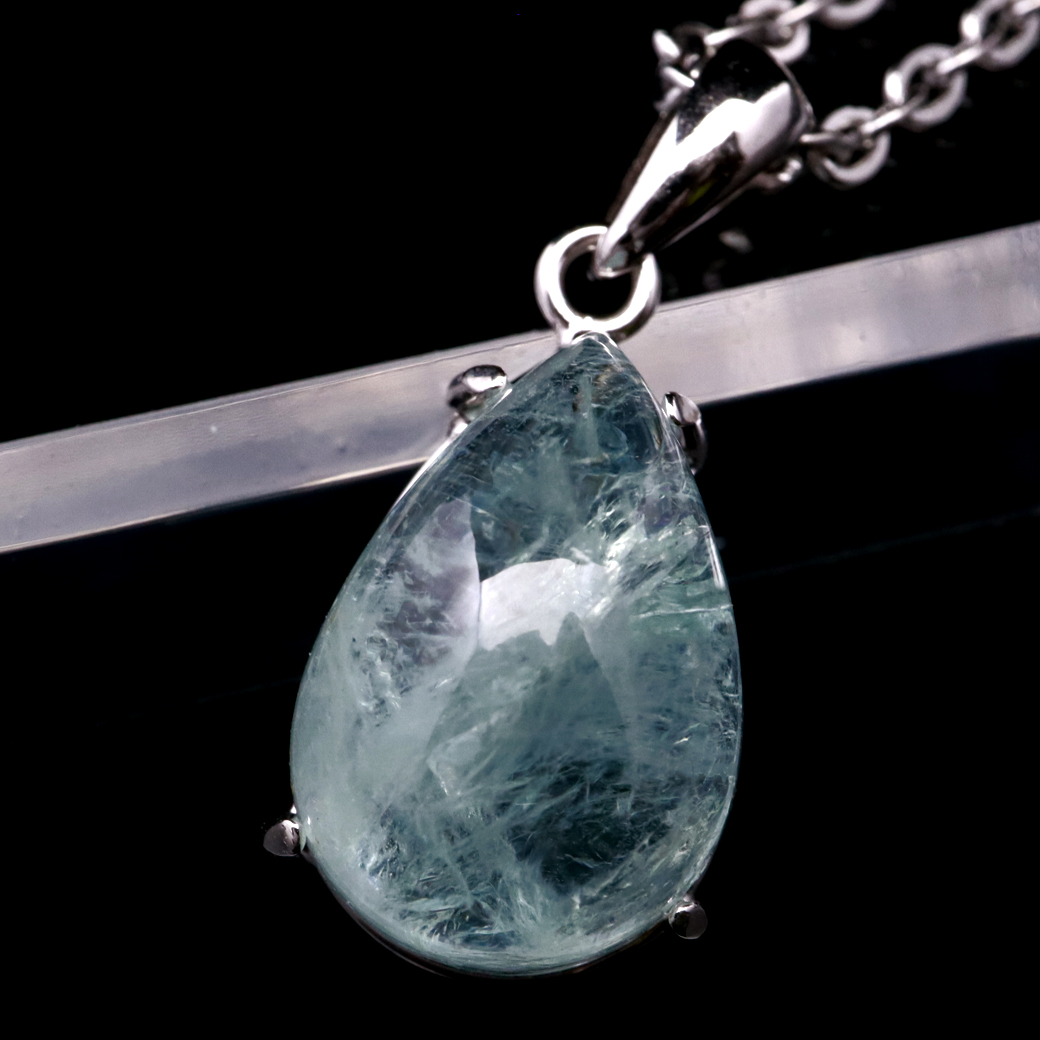 アクアマリン ペンダント 天然石 ネックレス AAA アフガニスタン産 Silver925 1点物 3月 誕生石 藍柱石 ベリル