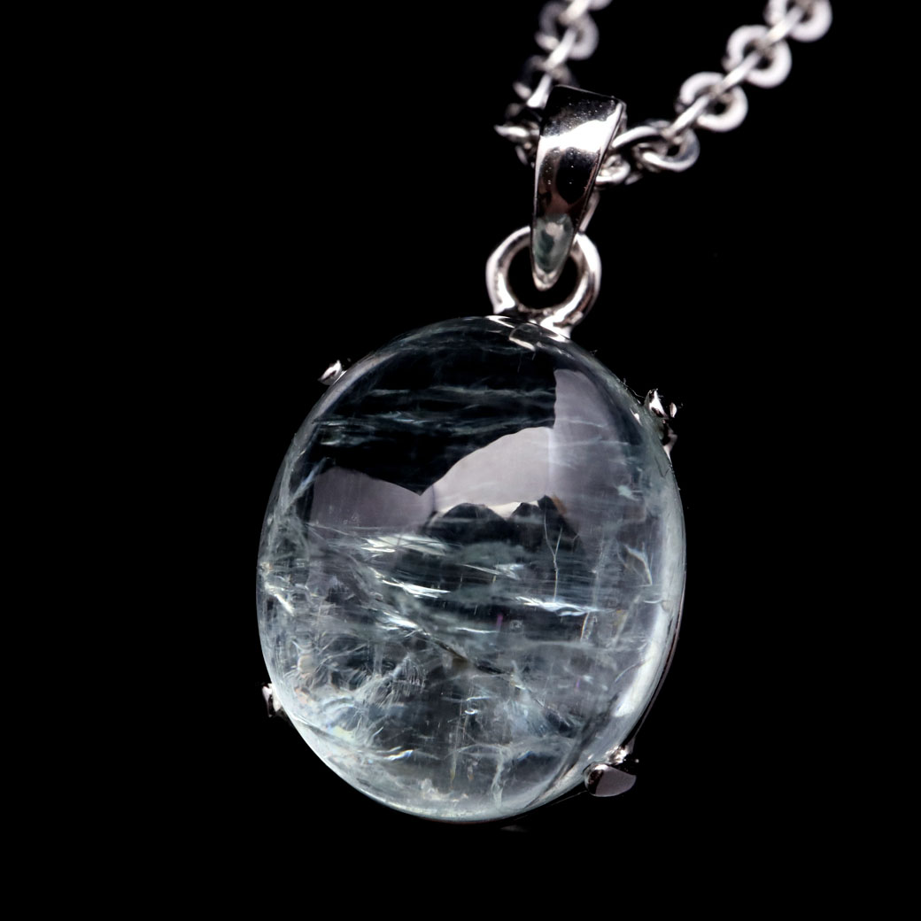 アクアマリン ペンダント 天然石 ネックレス AAA アフガニスタン産 Silver925 1点物 3月 誕生石 藍柱石 ベリル