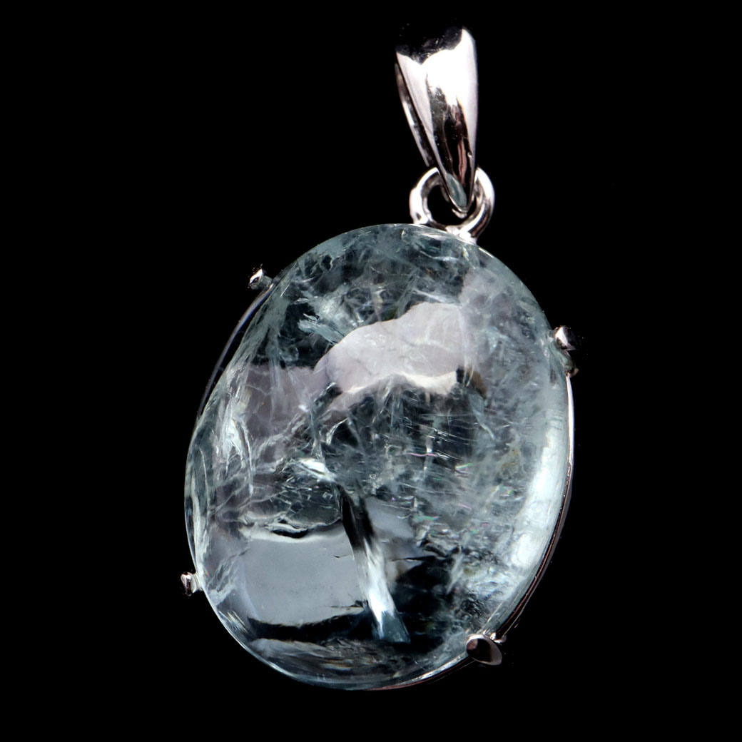 アクアマリン ペンダント 天然石 ネックレス AAA アフガニスタン産 Silver925 1点物 3月 誕生石 藍柱石 ベリル