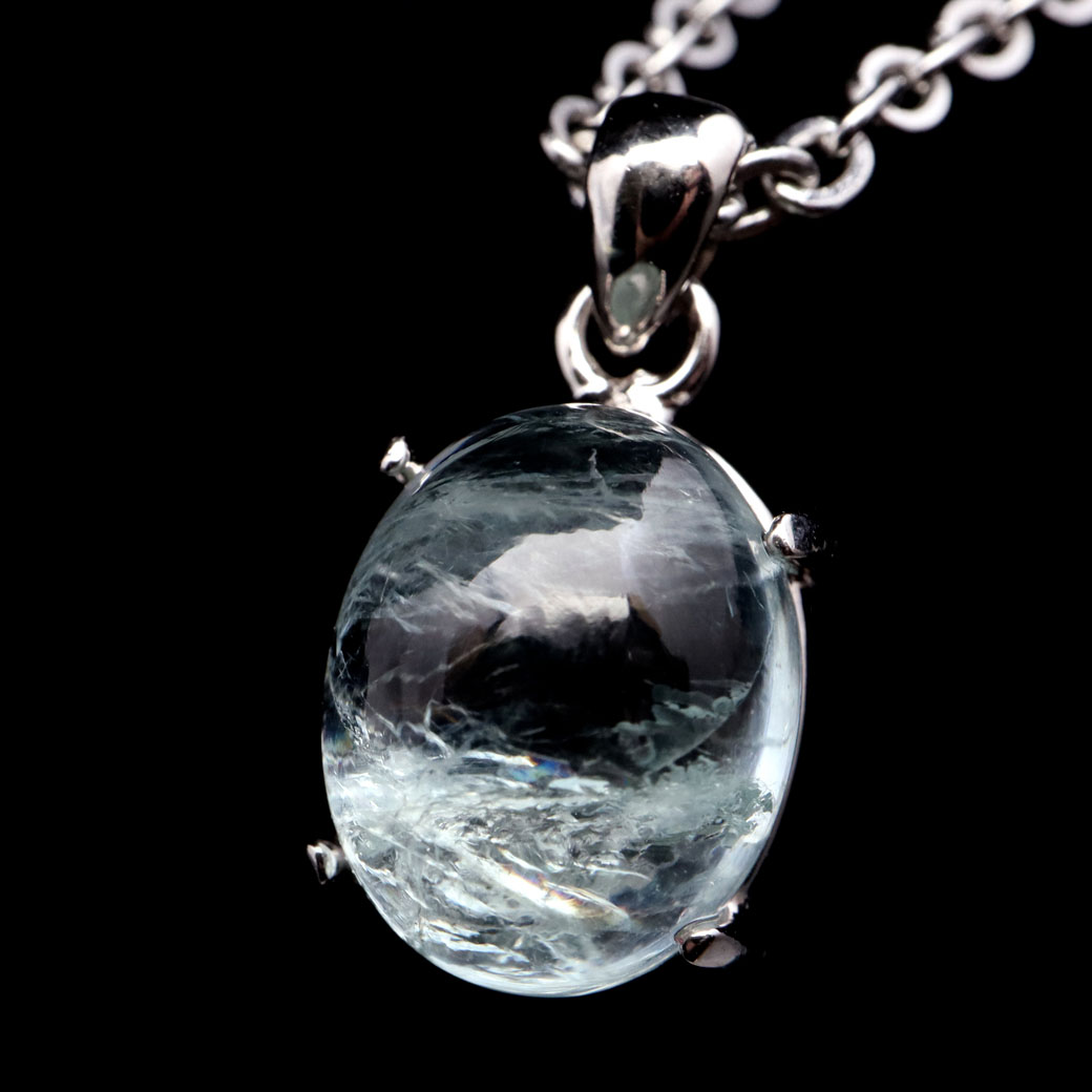 アクアマリン ペンダント 天然石 ネックレス AAA アフガニスタン産 Silver925 1点物 3月 誕生石 藍柱石 ベリル