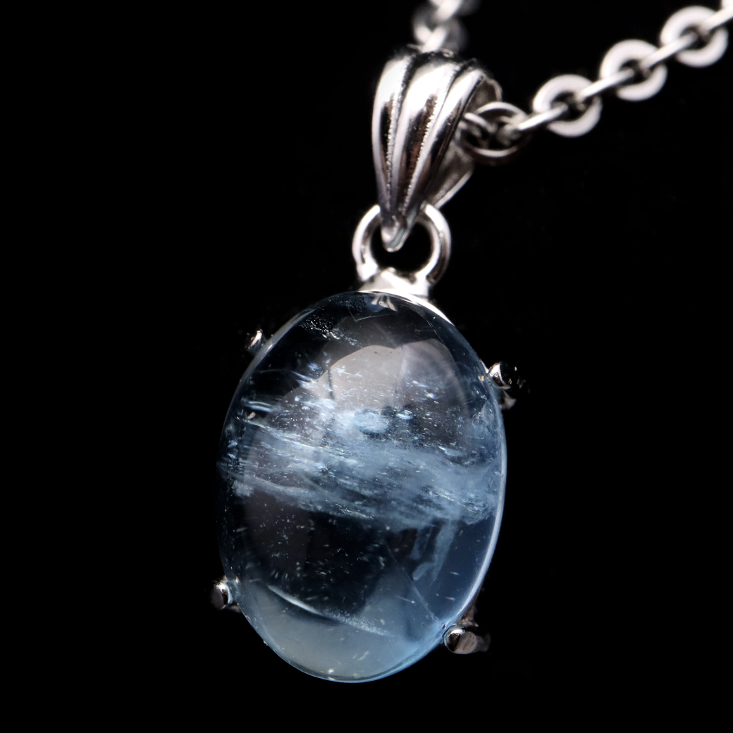 アクアマリン ペンダント 天然石 ネックレス 高品質 Silver925 1点物 3月 誕生石 藍柱石 ベリル