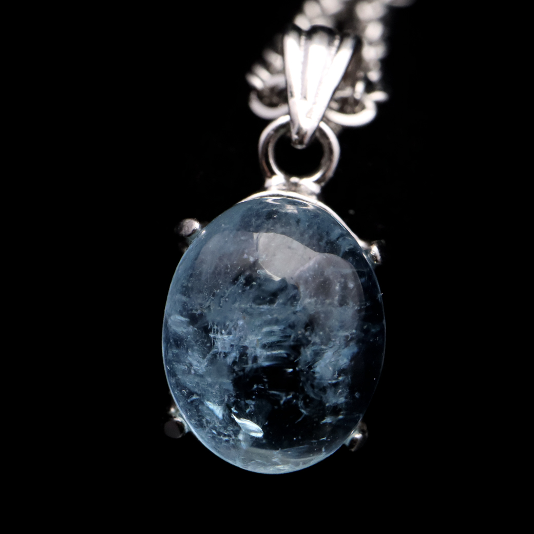 アクアマリン ペンダント 天然石 ネックレス 高品質 Silver925 1点物 3月 誕生石 藍柱石 ベリル