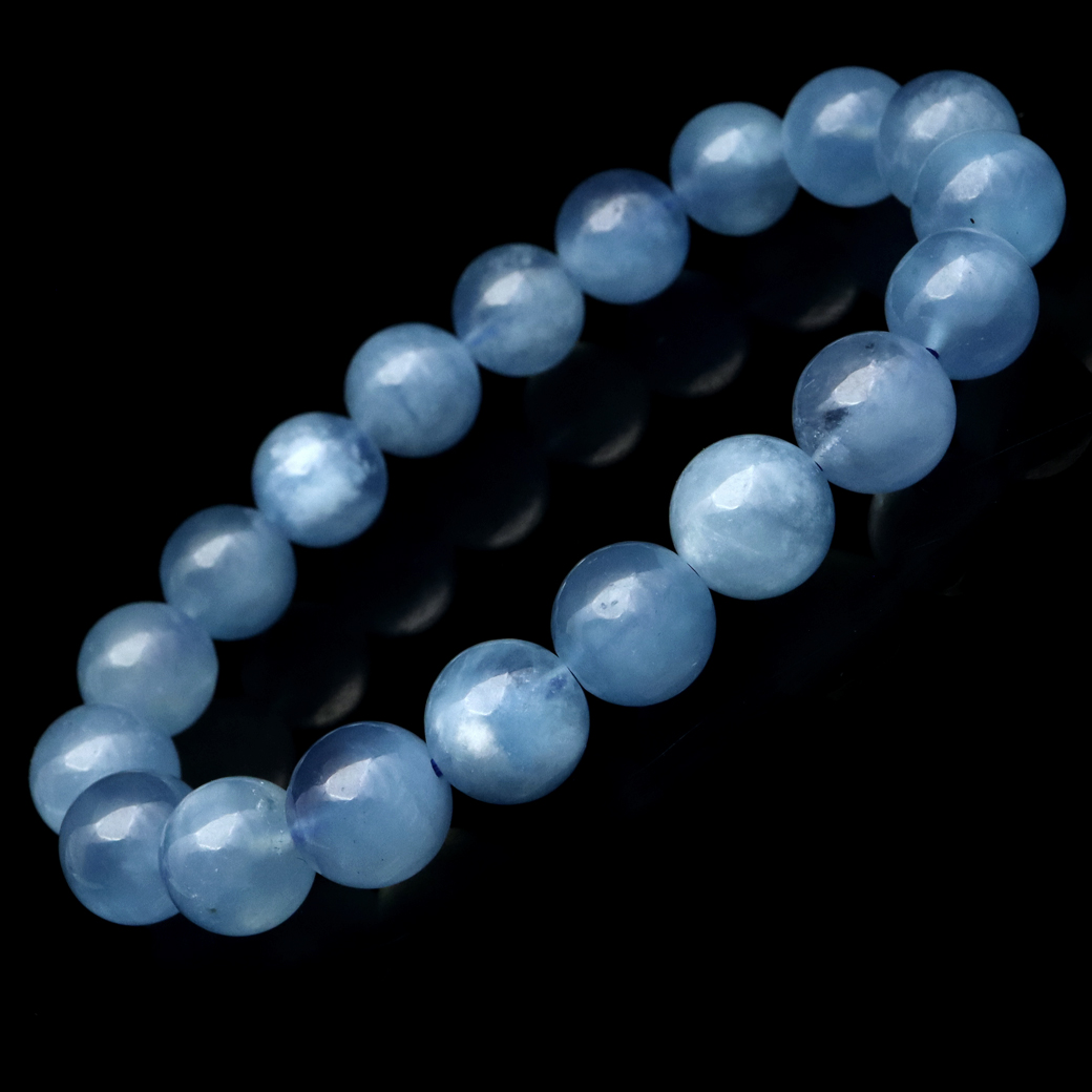 アクアマリン ブレスレット AA 3月 誕生石 天然石 パワーストーン 1点もの Aquamarine