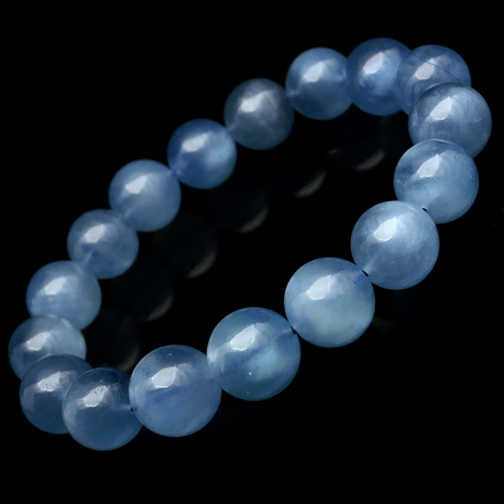 アクアマリン ブレスレット AA 3月 誕生石 天然石 パワーストーン 1点もの Aquamarine