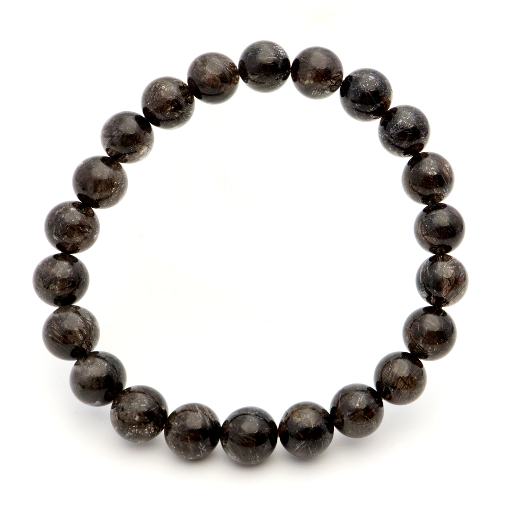 ブラック ルチルレイテッドクォーツ ブレスレット 天然石 黒針 Silver925 1点もの 水晶