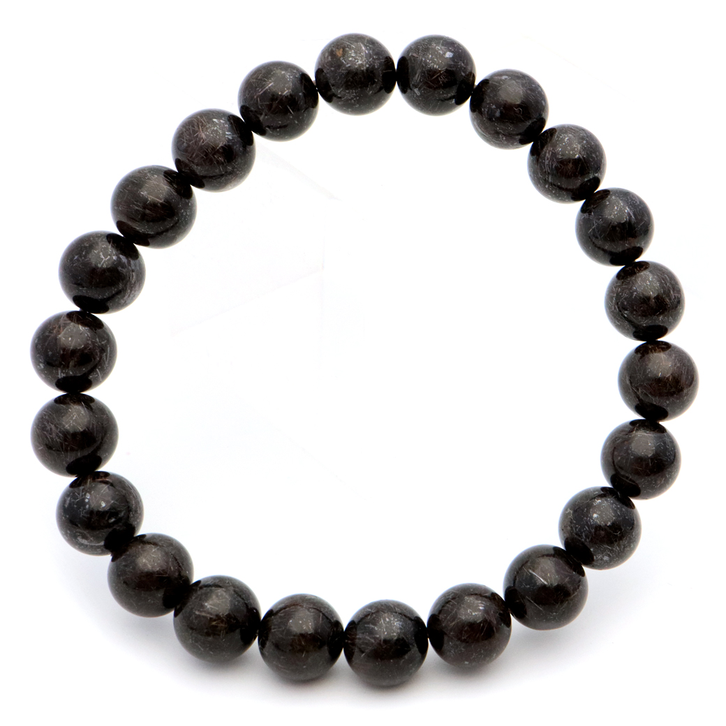 ブラック ルチルレイテッドクォーツ ブレスレット 天然石 黒針 Silver925 1点もの 水晶