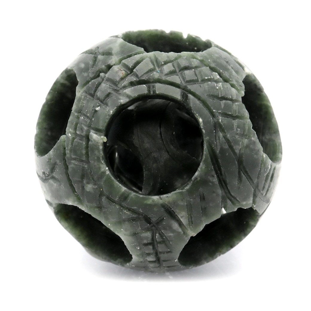 ネフライト 天球 多層構造 透かし細工 丸玉 1点もの 直径 54mm インド翡翠 ツーソン展示会商品 幸運を呼び込む 神秘の球体 天然石 パワーストーン