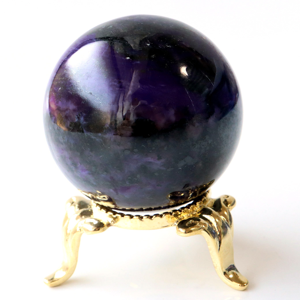 チャロアイト 丸玉 台座付き 世界三大 ヒーリング ストーン  ロシア産