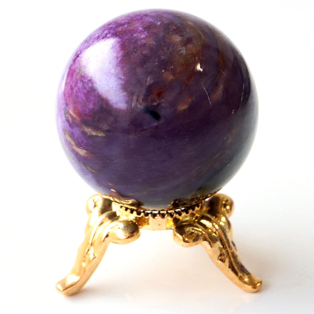 チャロアイト 丸玉 台座付き 世界三大 ヒーリング ストーン  ロシア産