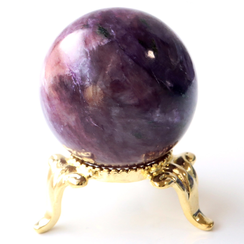 チャロアイト 丸玉 台座付き 世界三大 ヒーリング ストーン  ロシア産