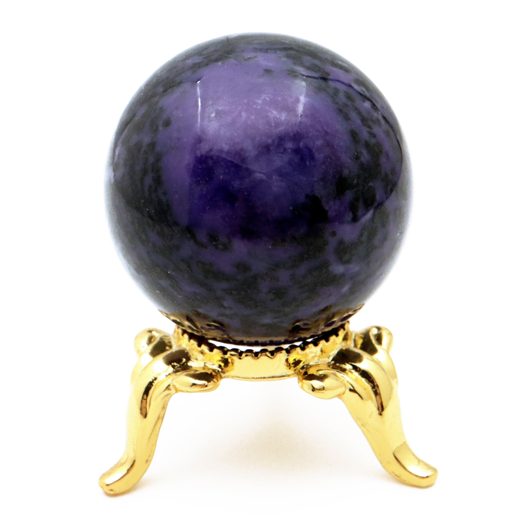 チャロアイト 丸玉 台座付き チャロ石 世界三大 ヒーリング ストーン  ロシア産