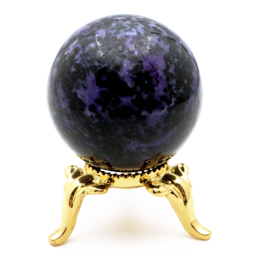 チャロアイト 丸玉 台座付き チャロ石 世界三大 ヒーリング ストーン  ロシア産