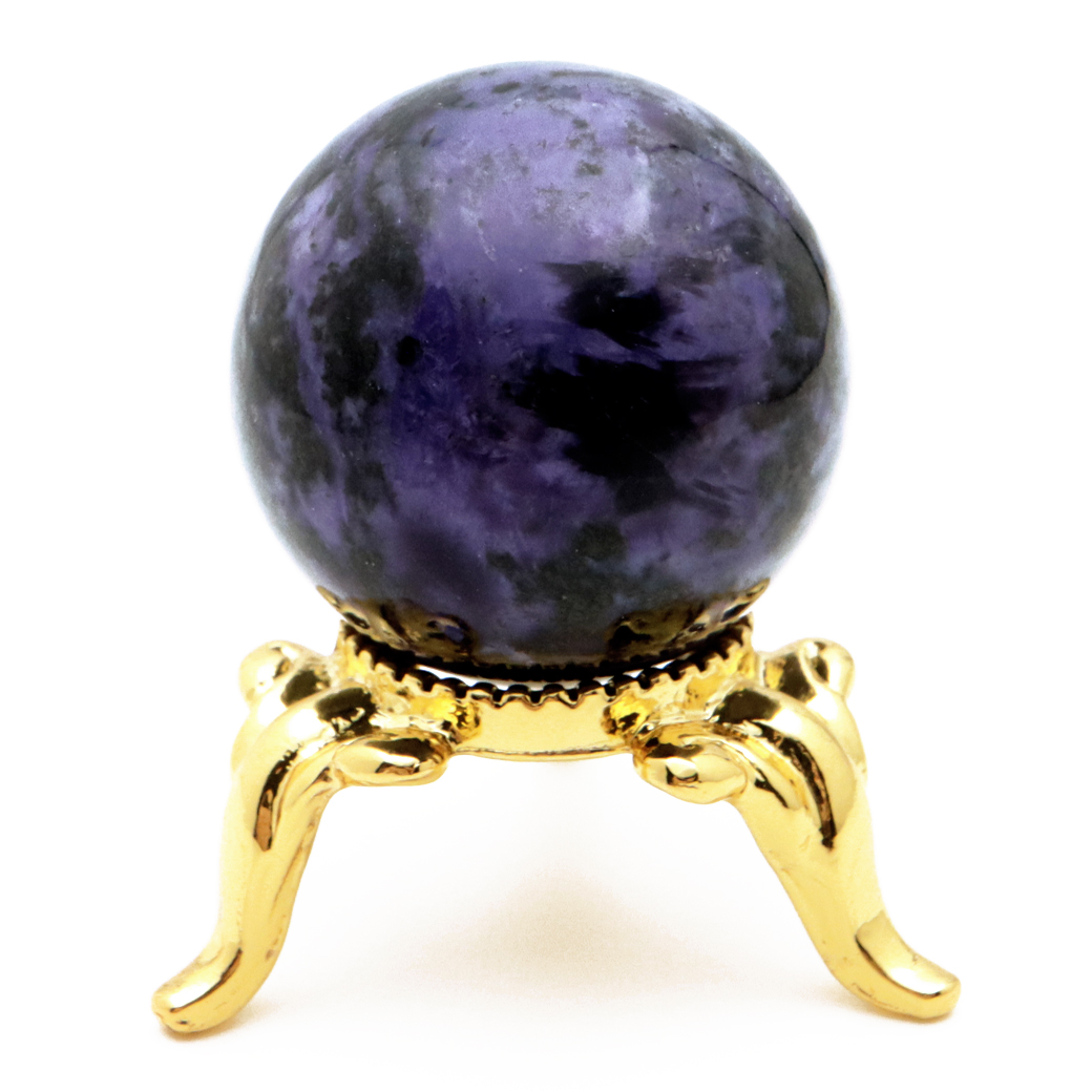 チャロアイト 丸玉 台座付き チャロ石 世界三大 ヒーリング ストーン  ロシア産