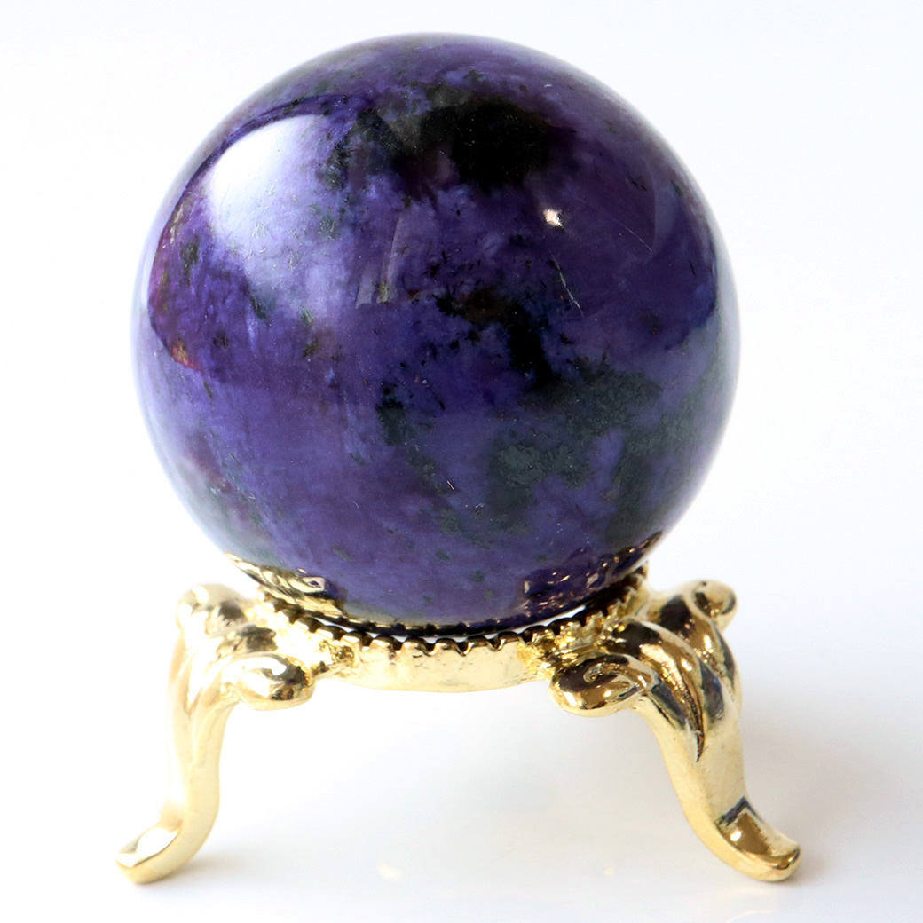 チャロアイト 丸玉 台座付き 世界三大 ヒーリング ストーン  ロシア産