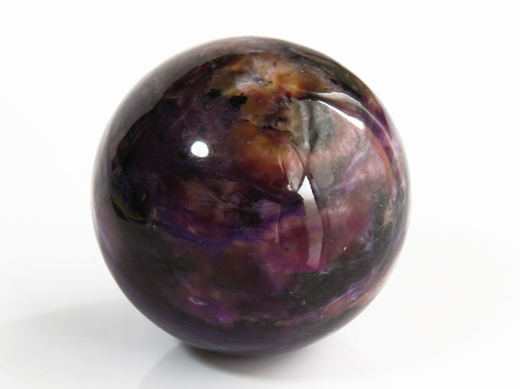 世界最大ヒーリングストーン　チャロアイト丸玉 直径約35mm ロシア産