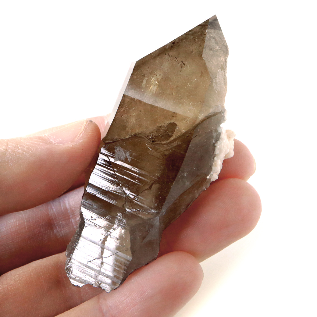 シトリン カテドラル ポリッシュ ポイント 六角柱 高さ約7cm 1点もの 黄水晶 ブラジル・ミナスジェライス州産 ナチュラルカラー 11月 誕生石 置き物