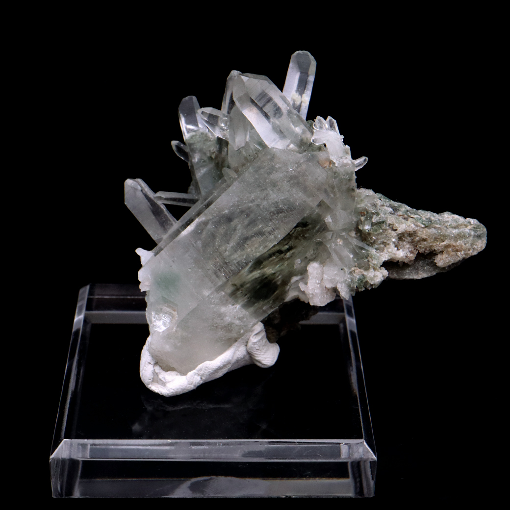 ヒマラヤ水晶 クラスター 台付き マニハール産 原石 天然石 1点物 パワーストーン