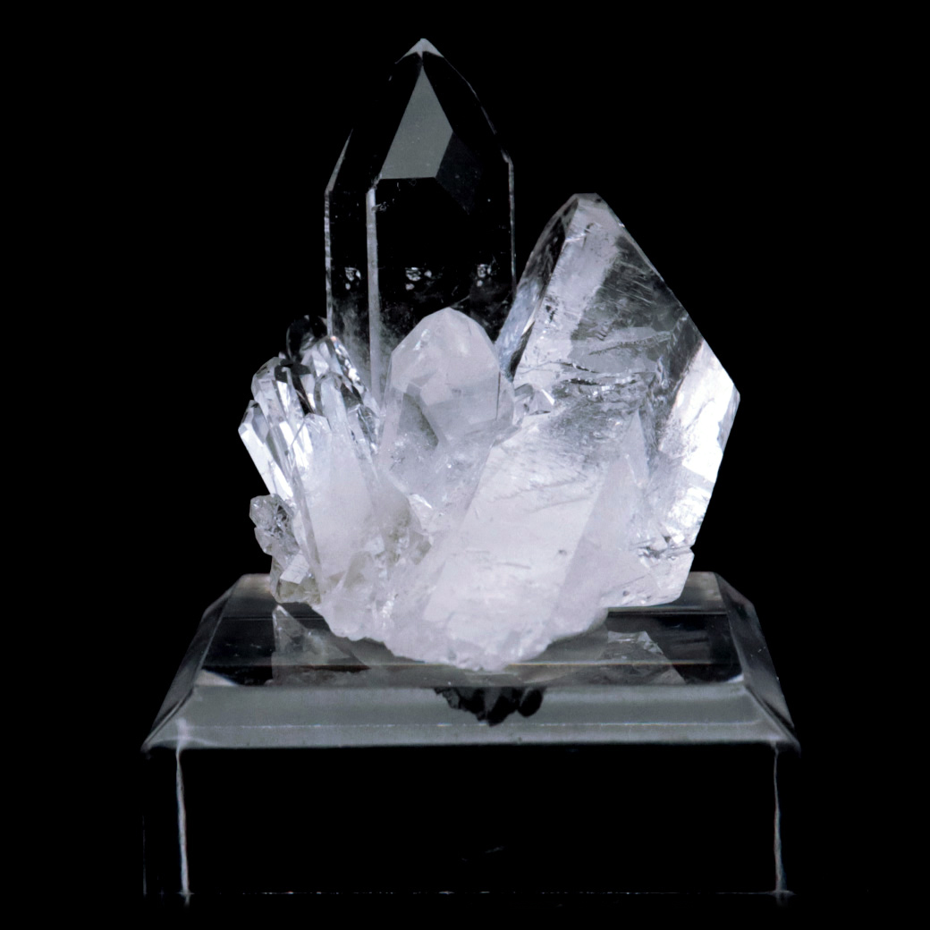 天然 水晶 クラスター ブラジル ゼッカ産 透明感が美しい ゼッカクォーツ 原石 天然石 1点物 パワーストーン ミニサイズ