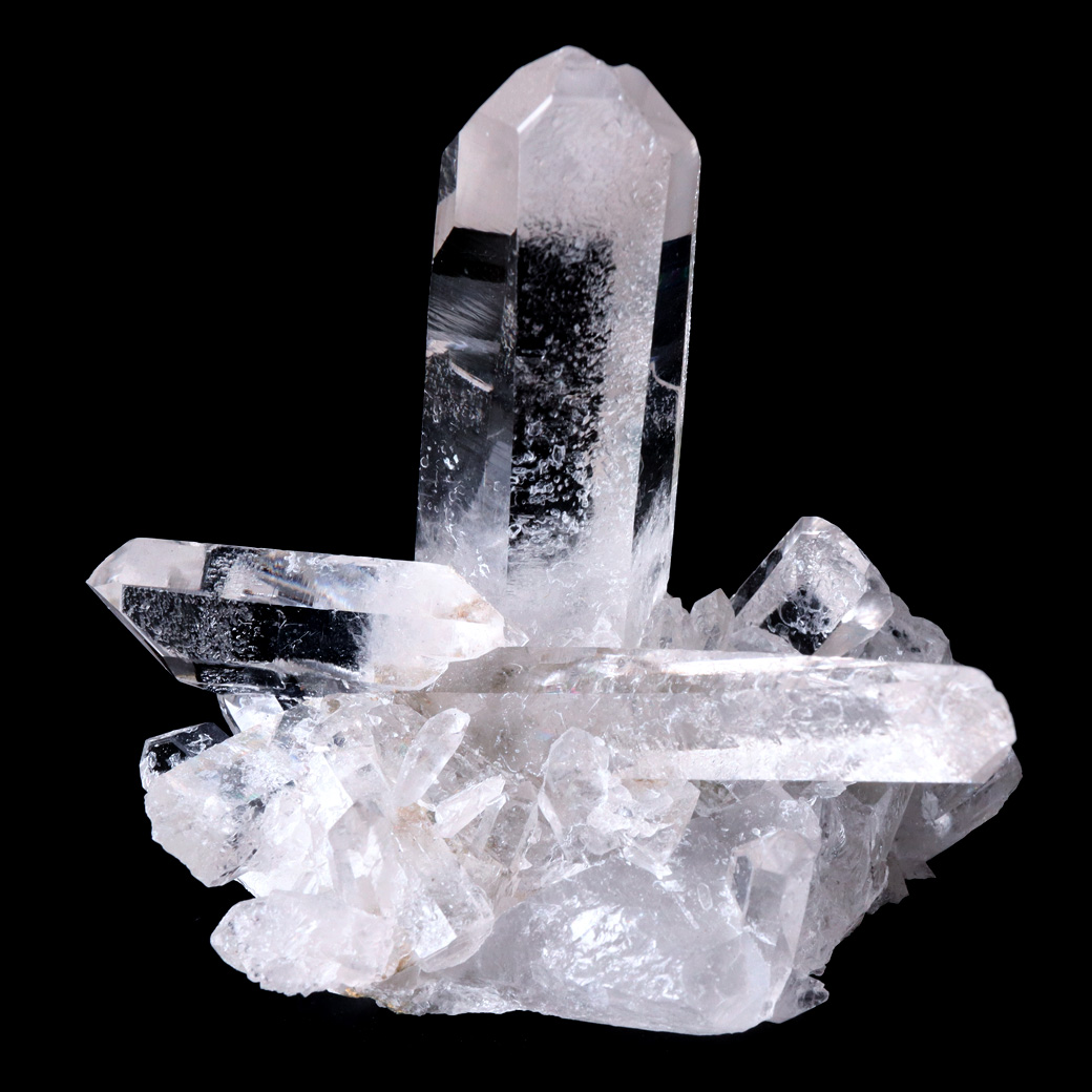 天然 水晶 クラスター 114g ブラジル ゼッカ産 透明感が美しい ゼッカクォーツ 原石 天然石 1点物 パワーストーン クリスタル