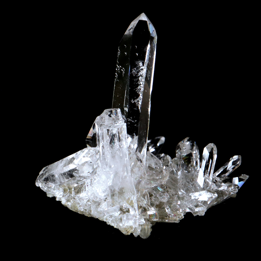 天然 水晶 クラスター ミニ ブラジル ゼッカ産 透明感が美しい ゼッカクォーツ 原石 天然石 1点物 パワーストーン クリスタル