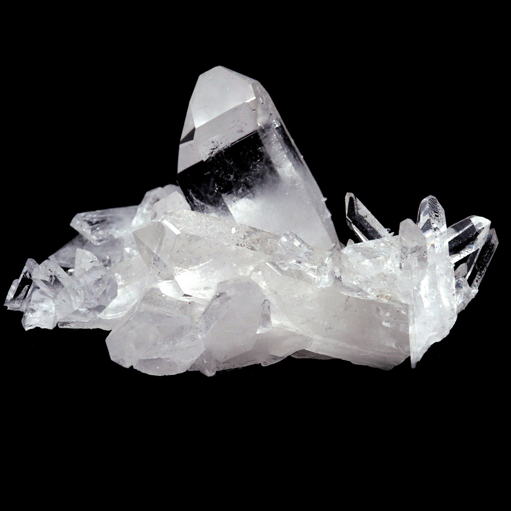 天然 水晶 クラスター 228g ブラジル ゼッカ産 透明感が美しい ゼッカクォーツ 原石 天然石 1点物