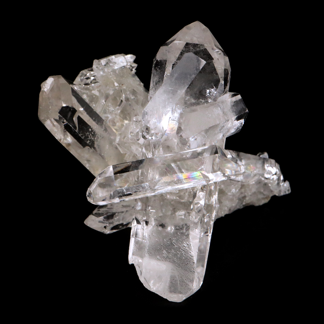 天然 水晶 クラスター ミニ ブラジル ゼッカ産 透明感が美しい ゼッカクォーツ 原石 天然石 1点物 パワーストーン クリスタル 結晶 浄化