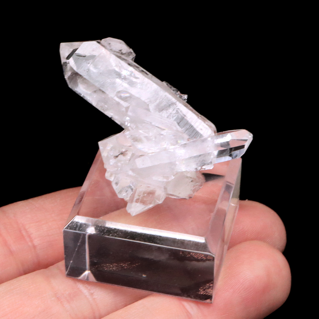 天然 水晶 クラスター ミニ ブラジル ゼッカ産 透明感が美しい ゼッカクォーツ 原石 天然石 1点物 パワーストーン クリスタル 結晶 浄化