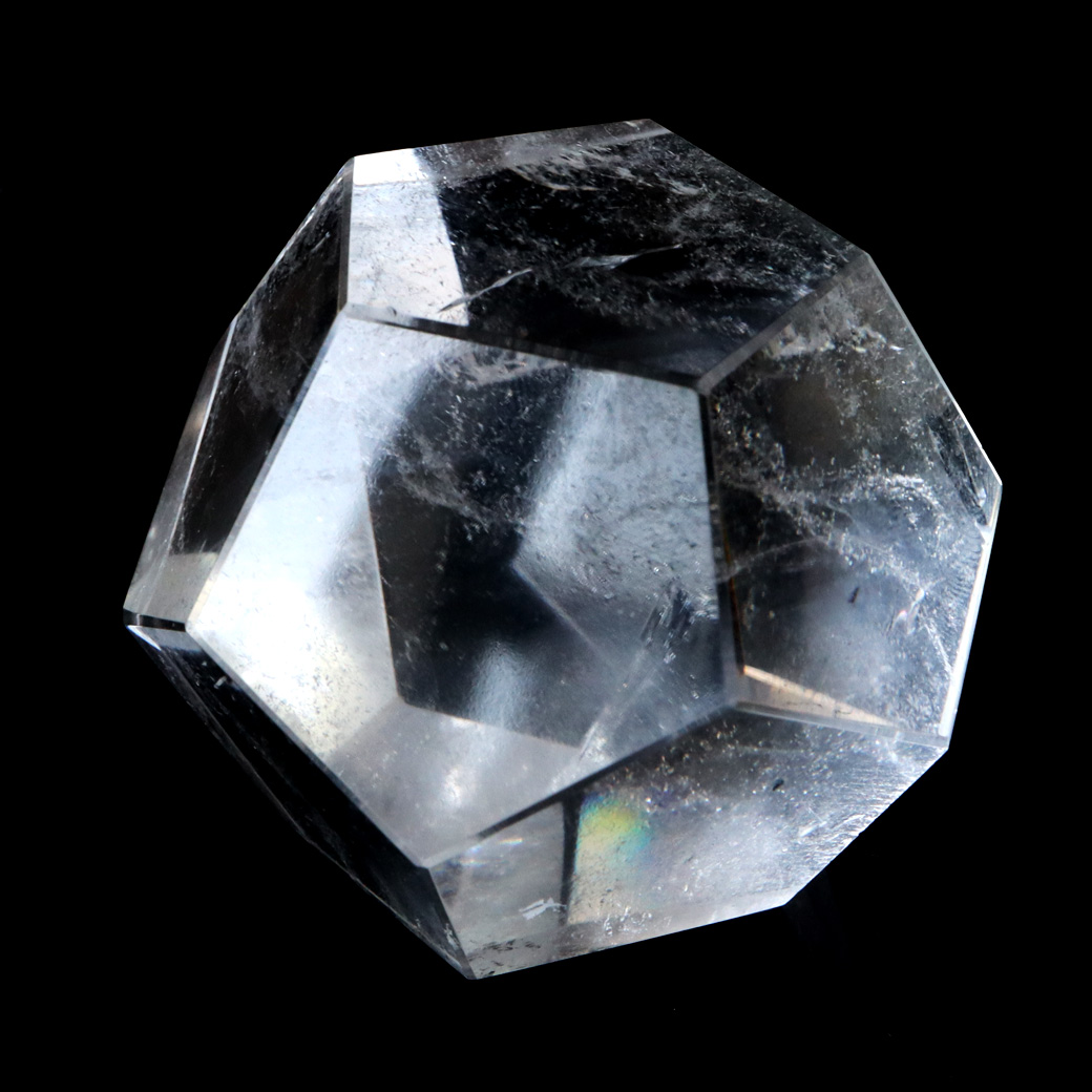 レムリアンシード 正十二面体 虹入り Mサイズ  AAA 神聖幾何学 12面体 水晶 天然石 ブラジル バイーア産 スピリチュアル クリスタル