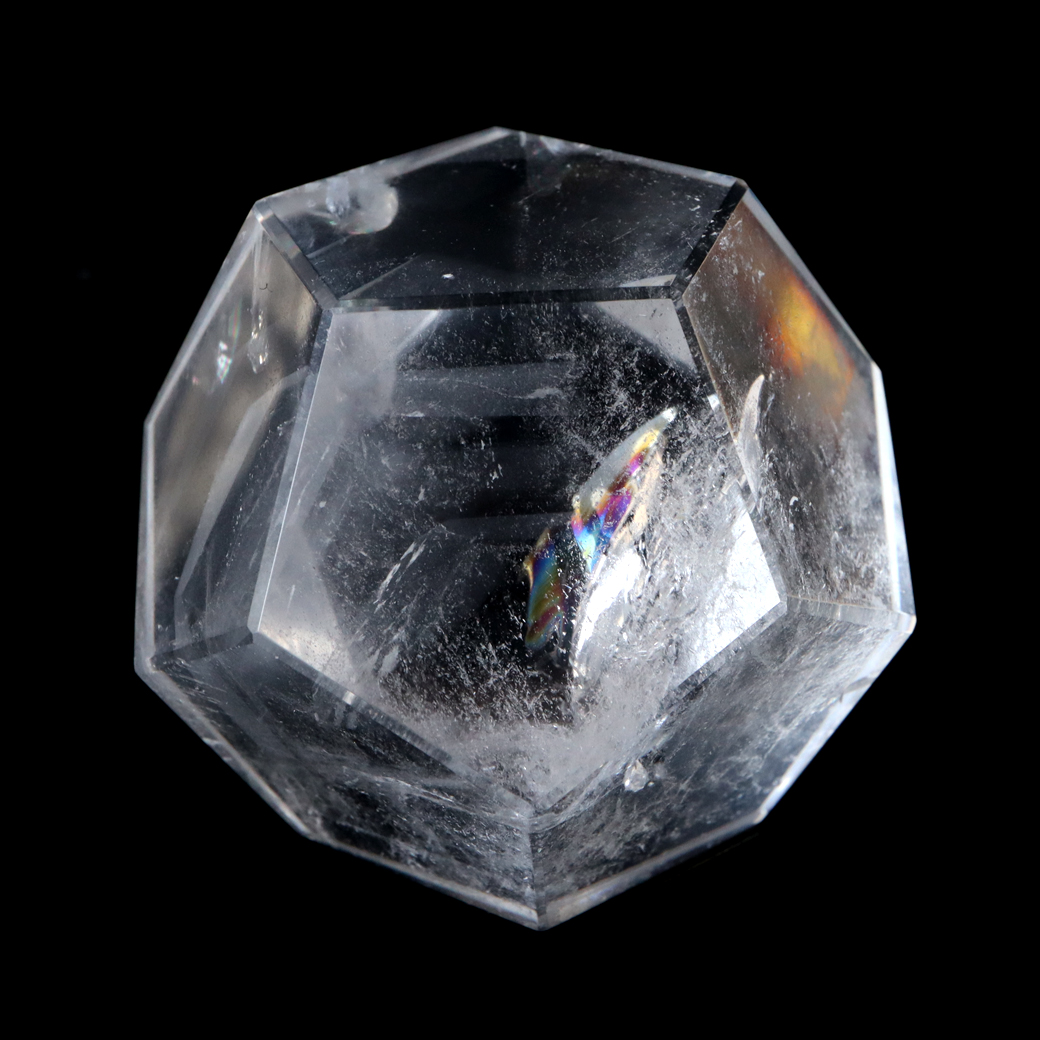 レムリアンシード 正十二面体 虹入り Mサイズ 111g AAA 神聖幾何学 12面体 水晶 天然石 ブラジル バイーア産